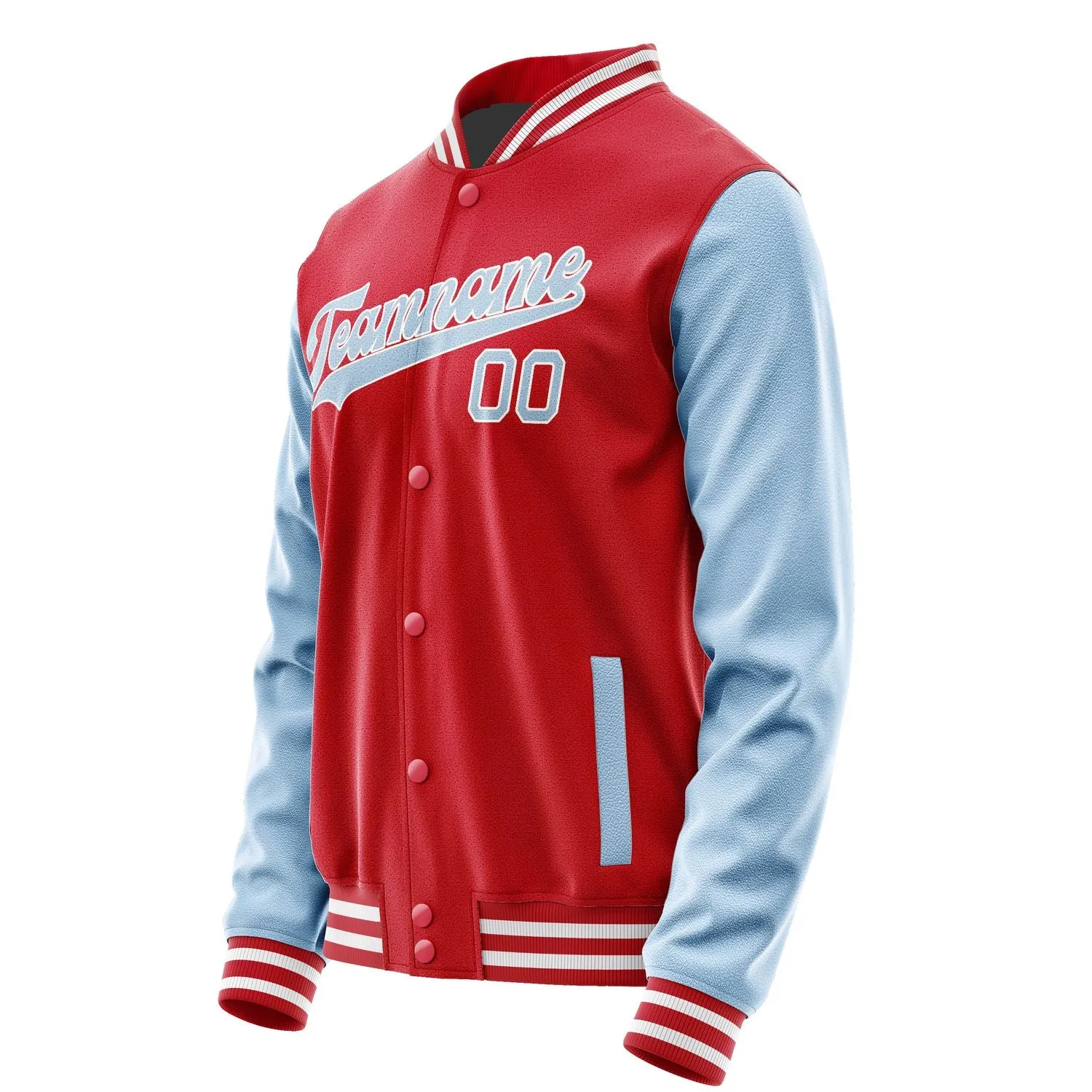 Custom Red Light Blue Jacket