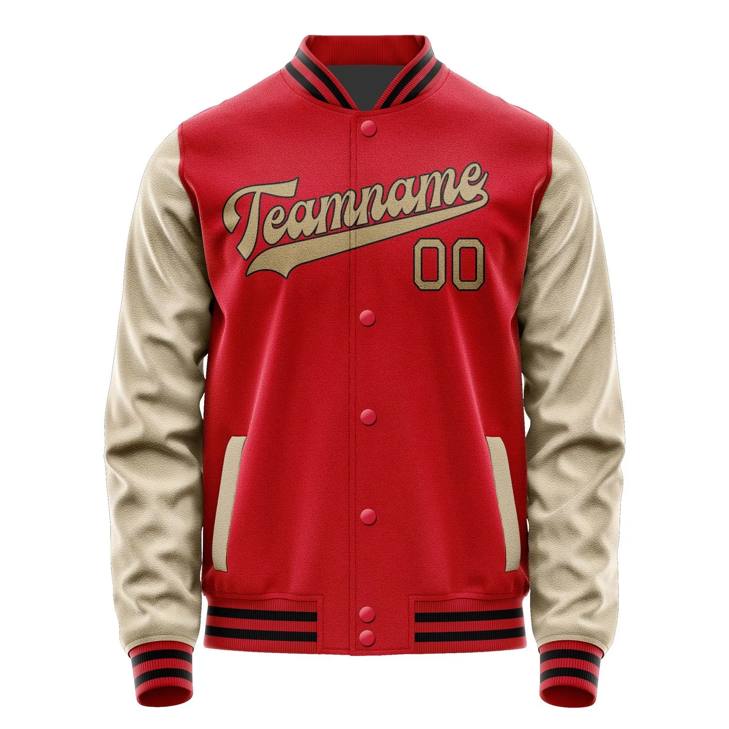 Custom Red Light Khaki Jacket