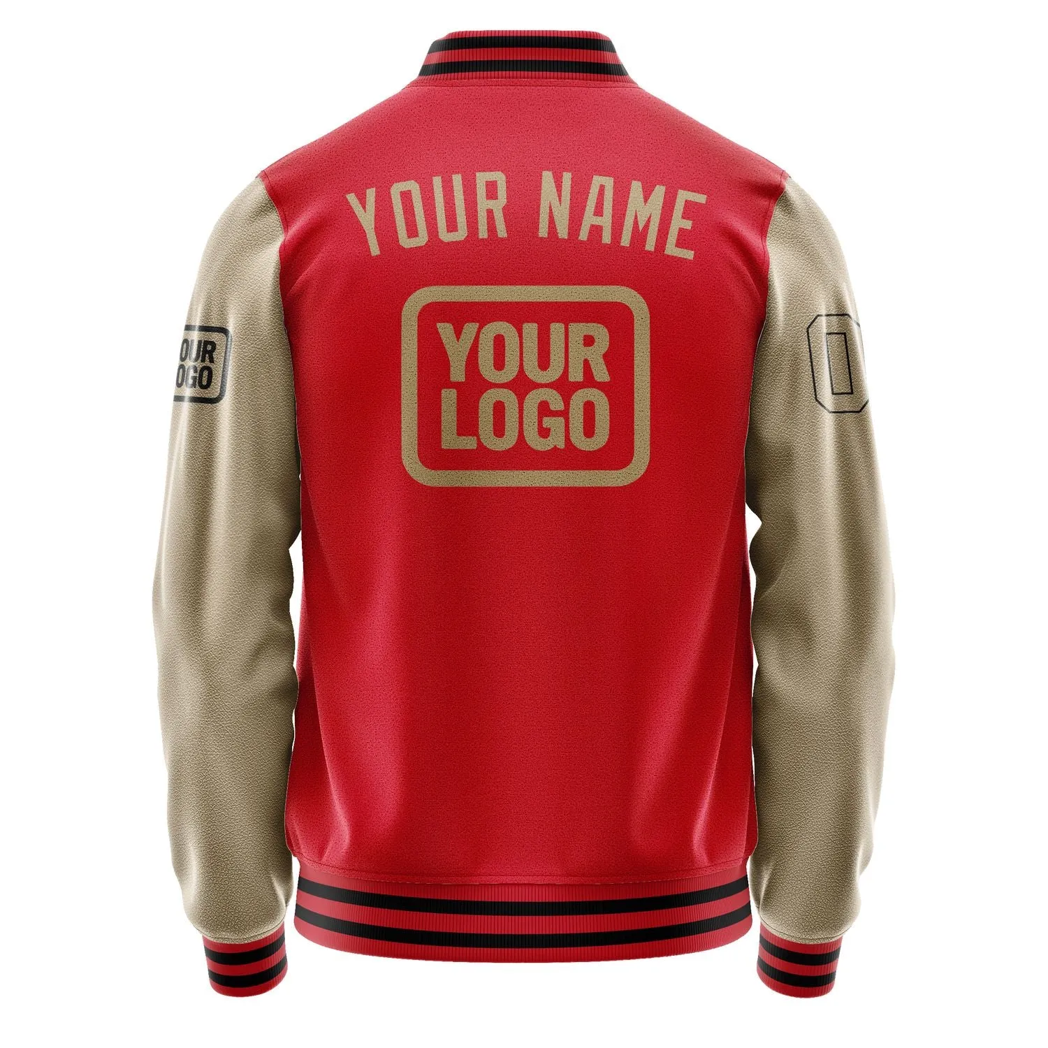 Custom Red Light Khaki Jacket