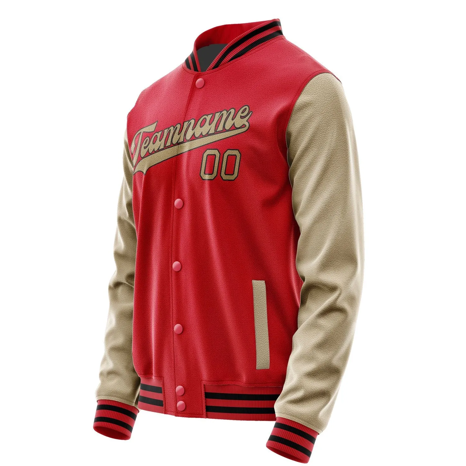 Custom Red Light Khaki Jacket