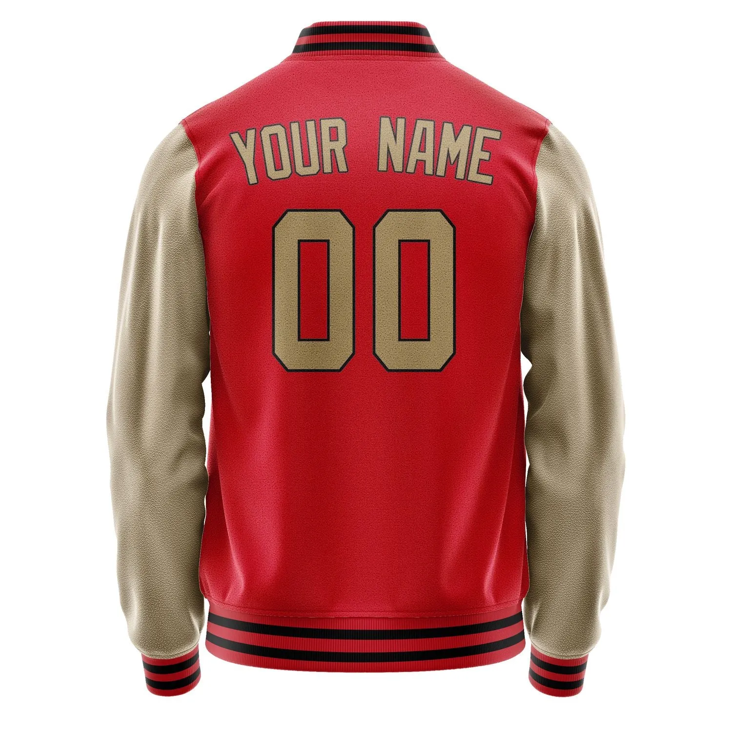 Custom Red Light Khaki Jacket