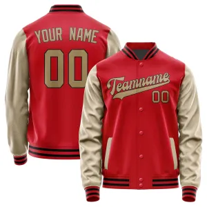 Custom Red Light Khaki Jacket