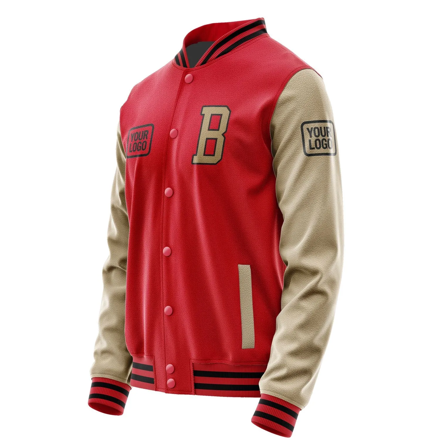 Custom Red Light Khaki Jacket