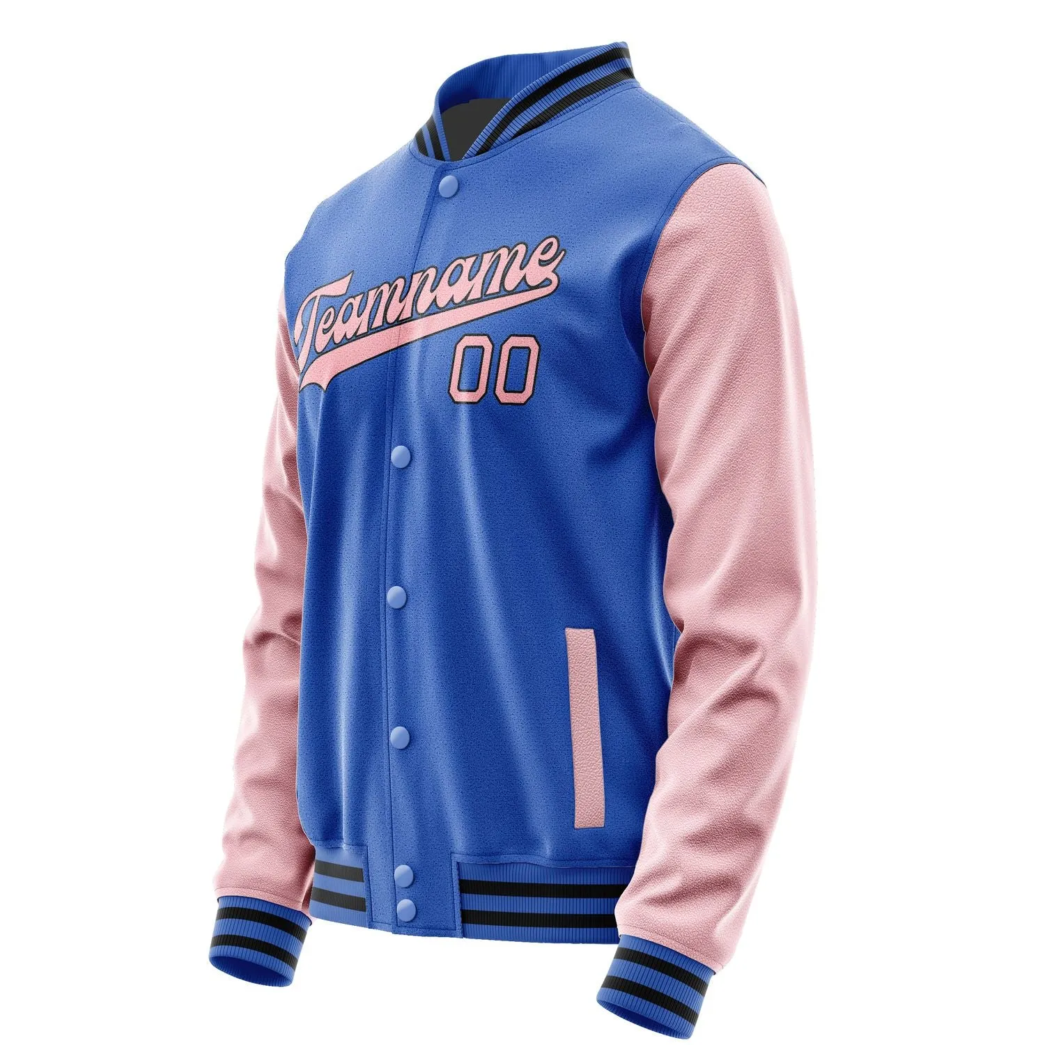 Custom Sky Blue Light Pink Jacket