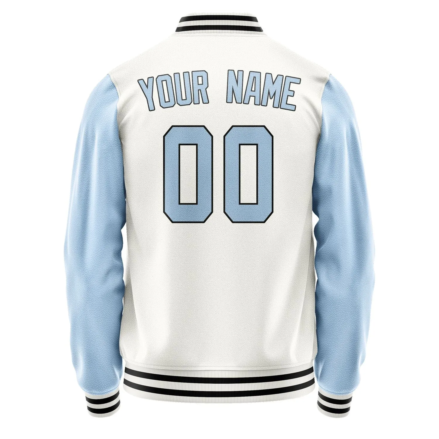 Custom White Light Blue Jacket