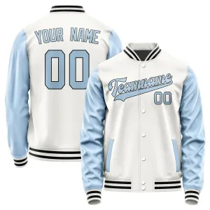 Custom White Light Blue Jacket