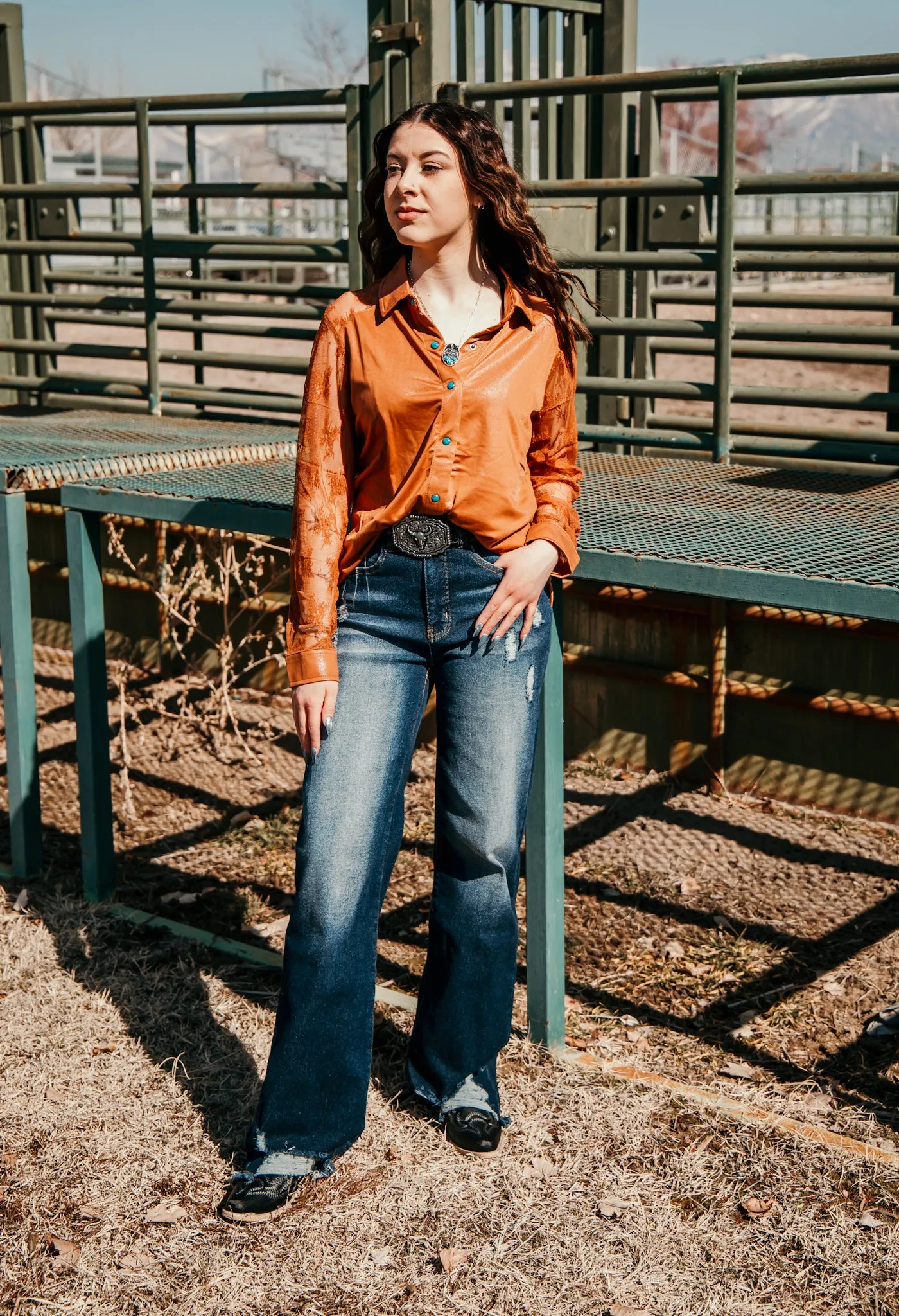 Daisy Dark Wash High Rise Trouser Jeans