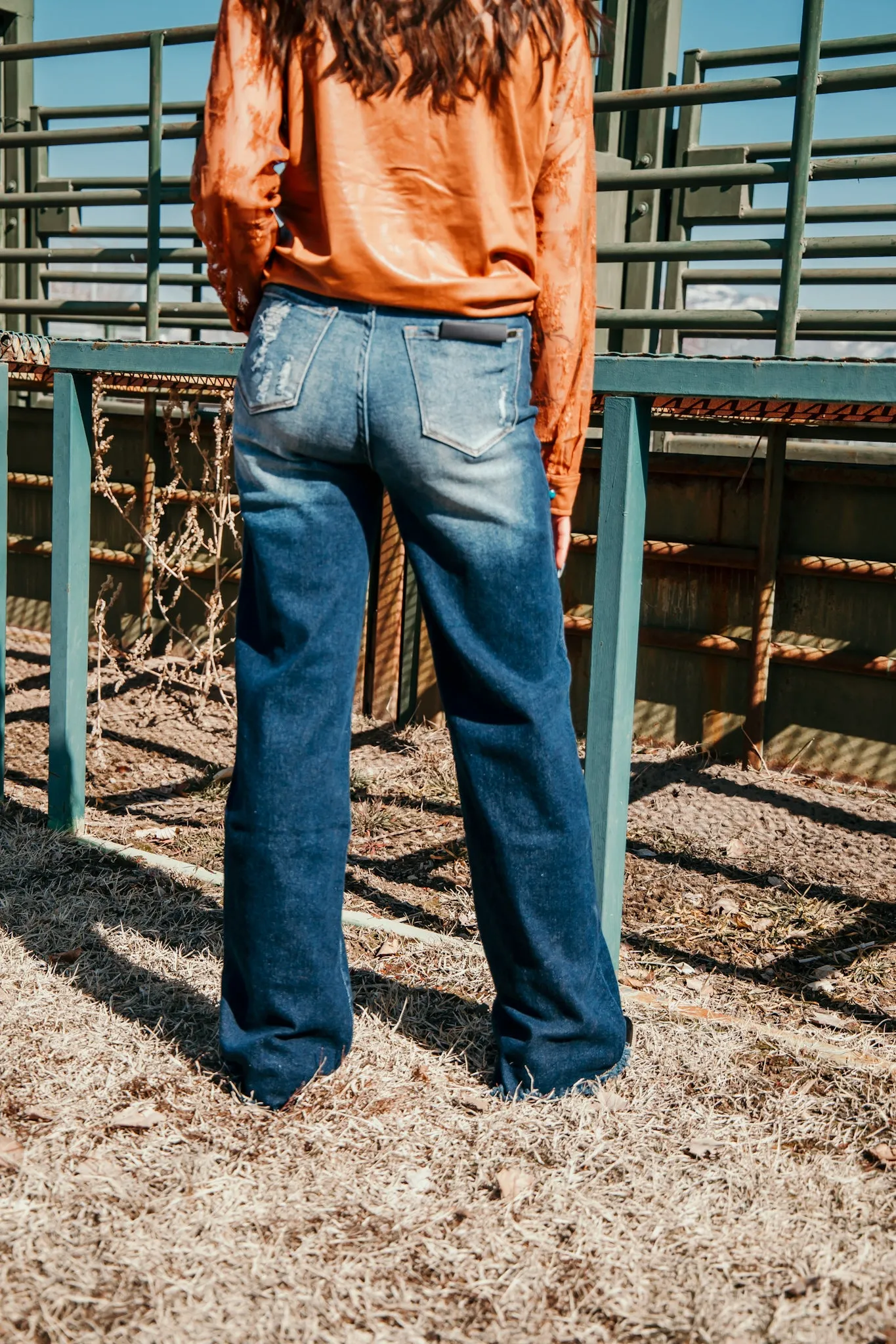 Daisy Dark Wash High Rise Trouser Jeans