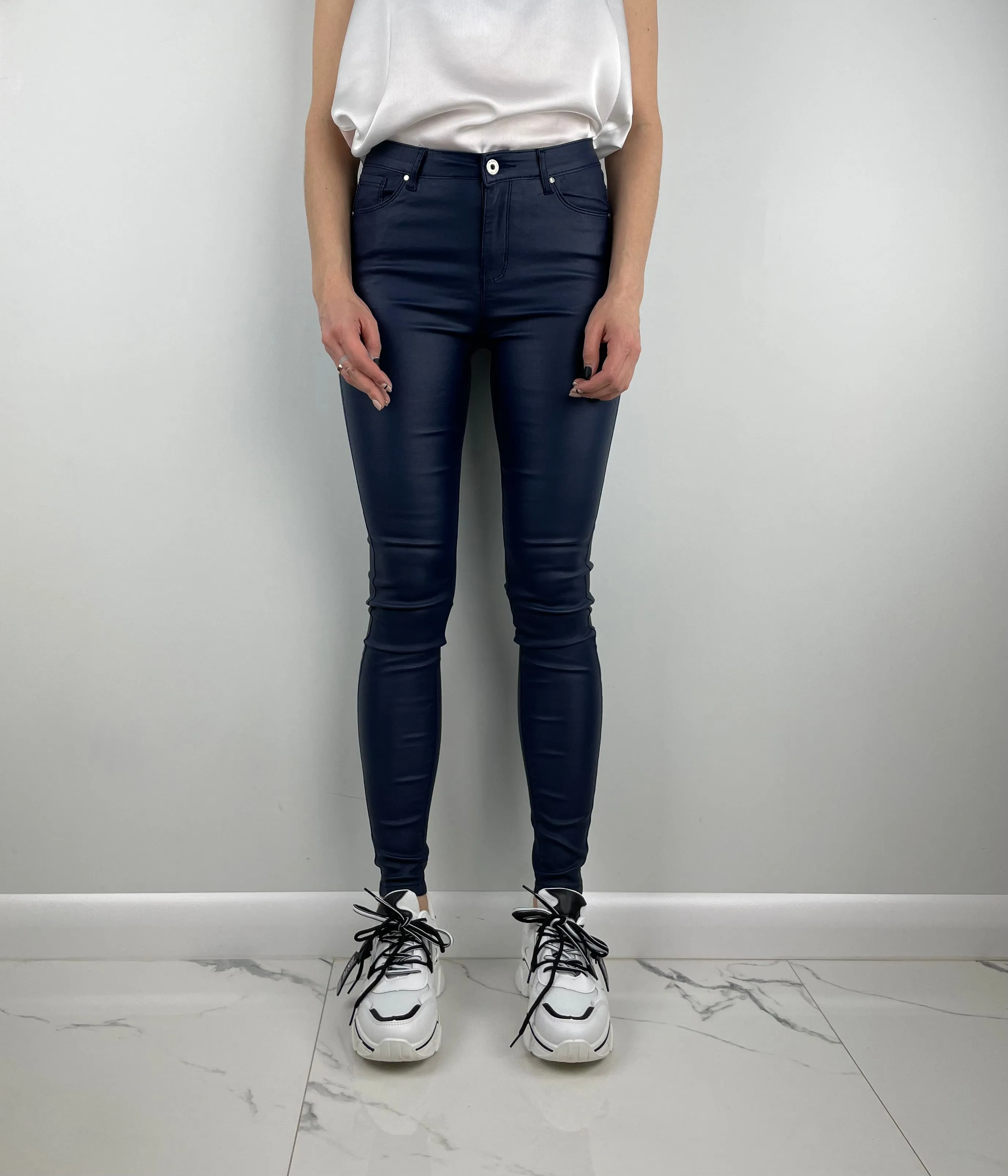 Dark blue Eco leather pants Goodies