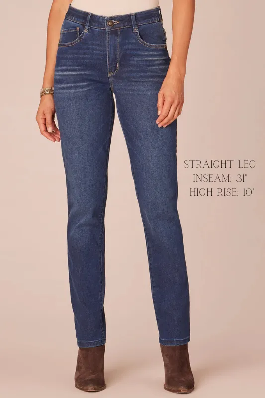 Democracy "Ab"solution® High Rise Blue Denim Straight Leg Jeans