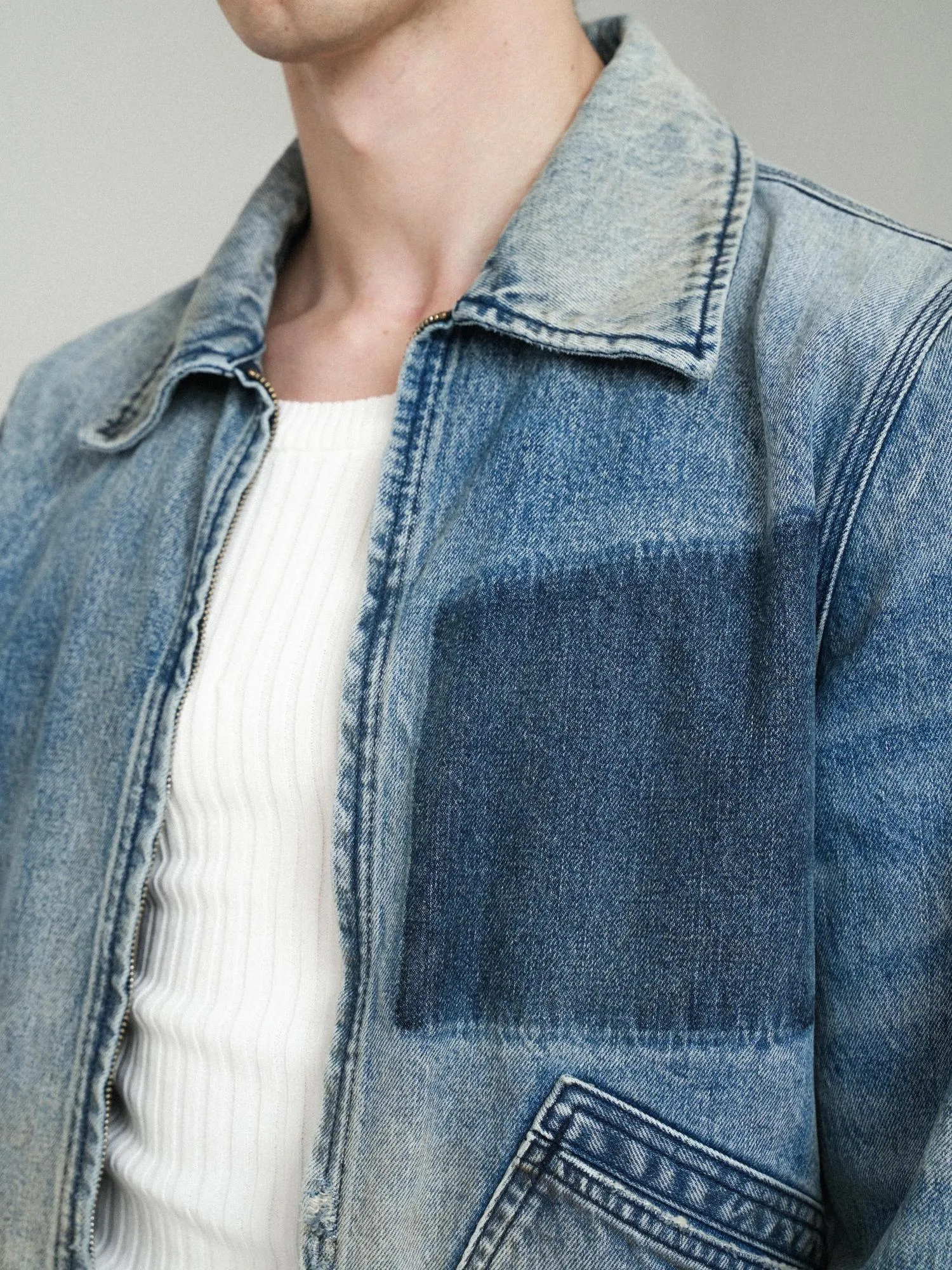 Denim Zipper Jacket