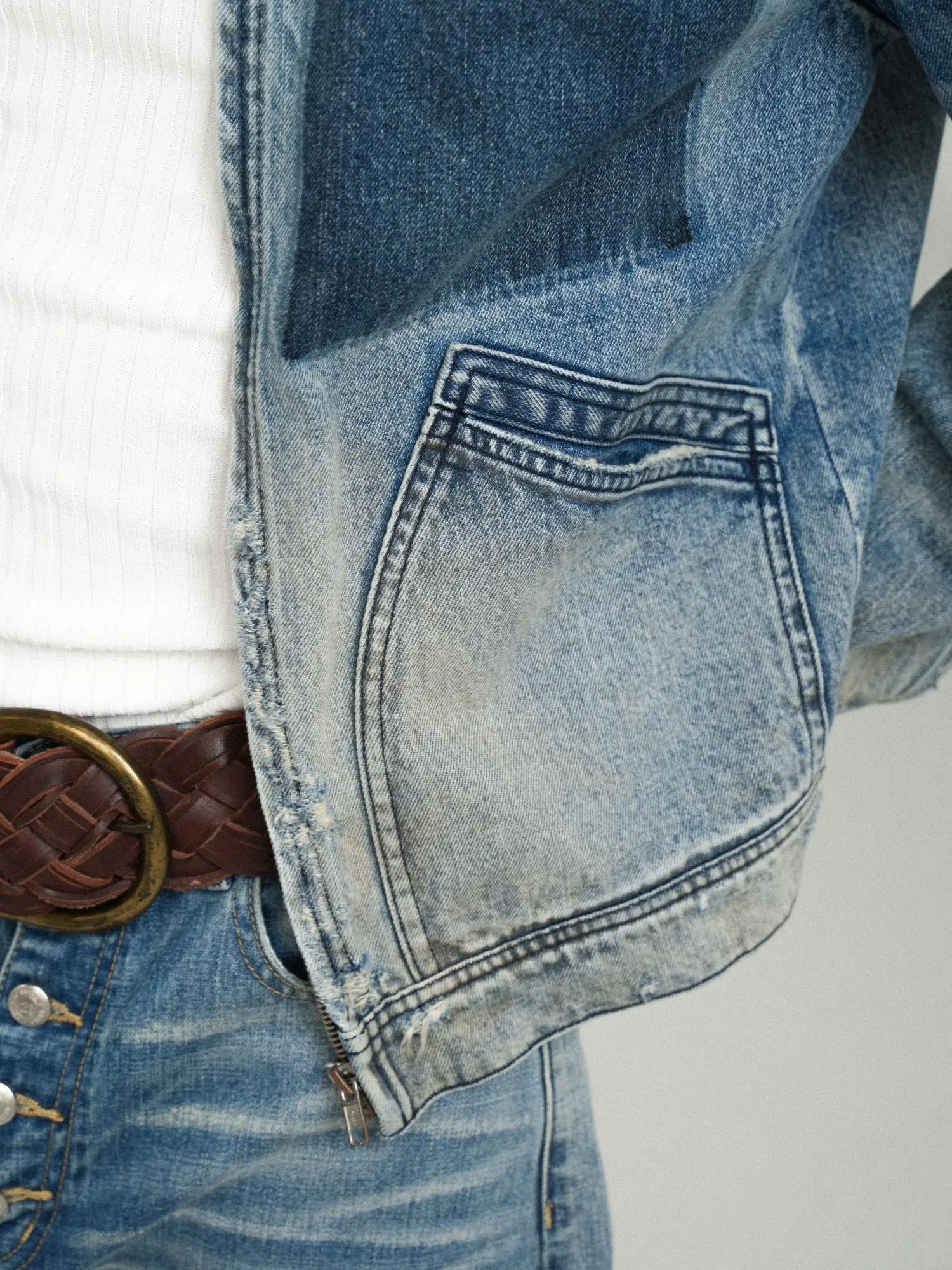 Denim Zipper Jacket