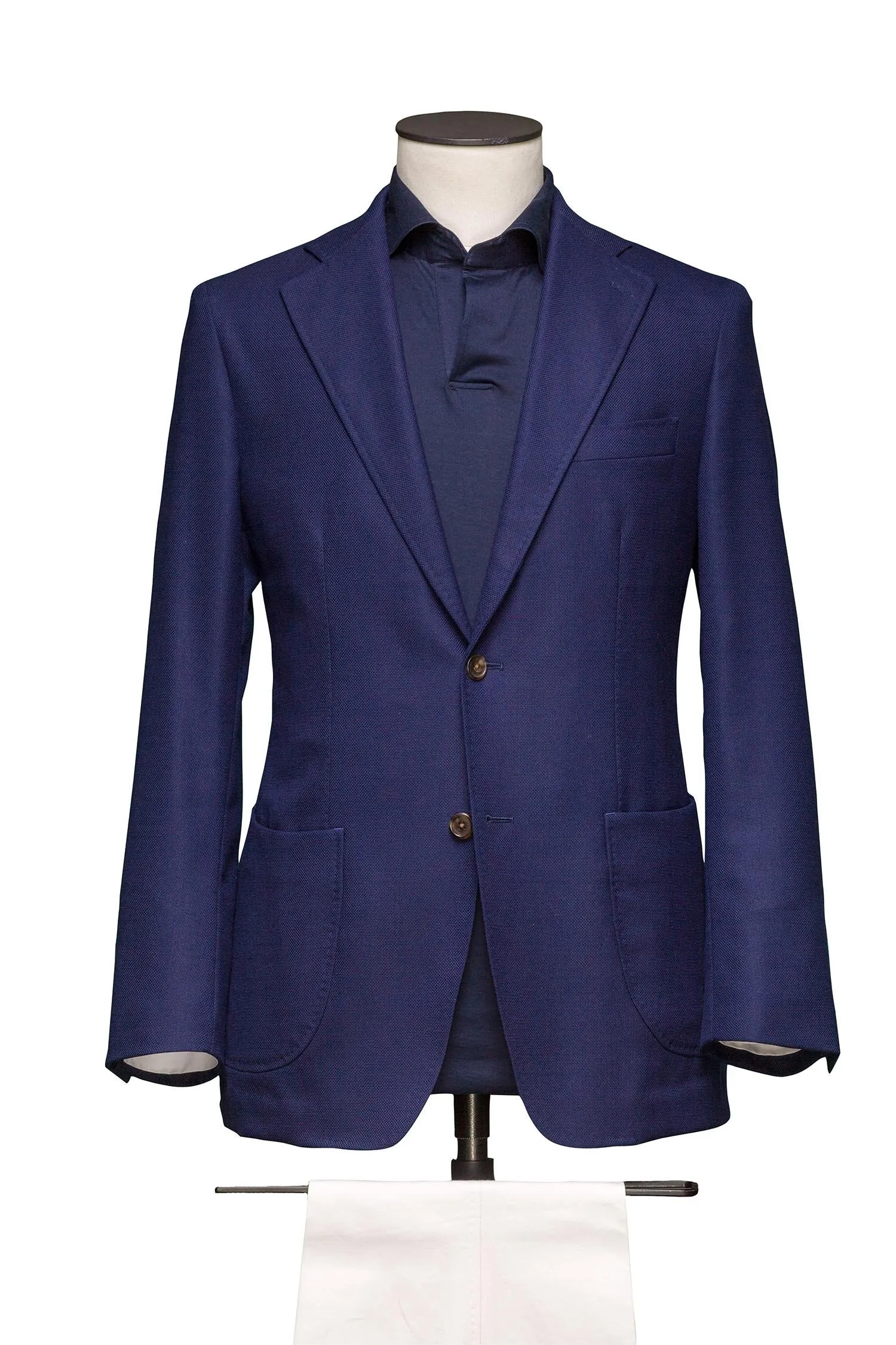 Dino Filarte Micro Design Blazer Merino Wool Napolitan Blue