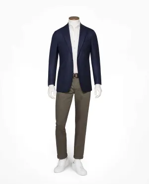 Dino Filarte Micro Design Blazer Merino Wool Napolitan Blue