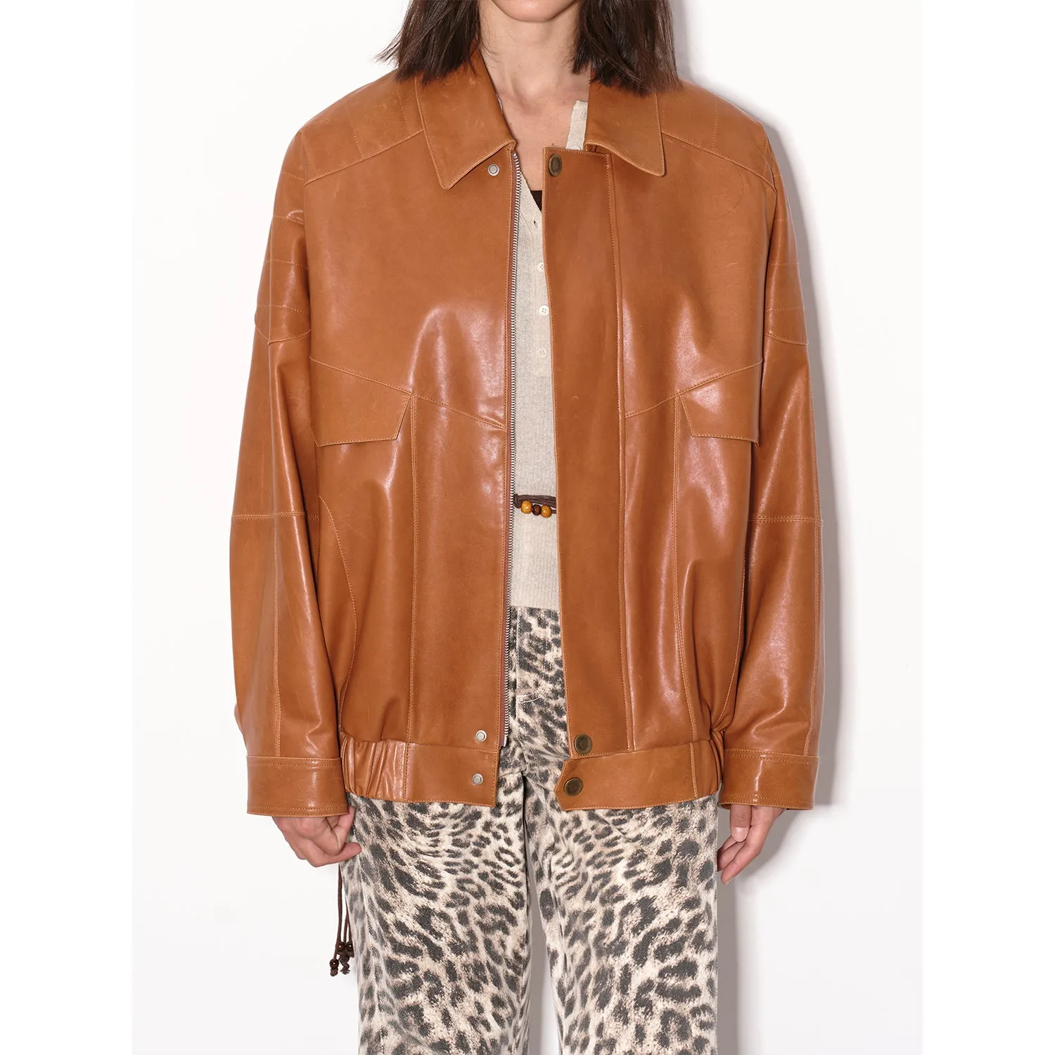 Distressed Sheepskin Jacket