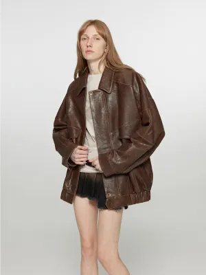 Distressed Sheepskin Jacket