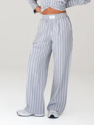 Elena Stripe Trousers - Grey