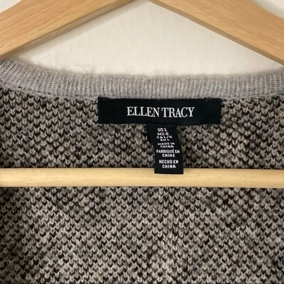 Ellen Tracy Leopard print cardigan