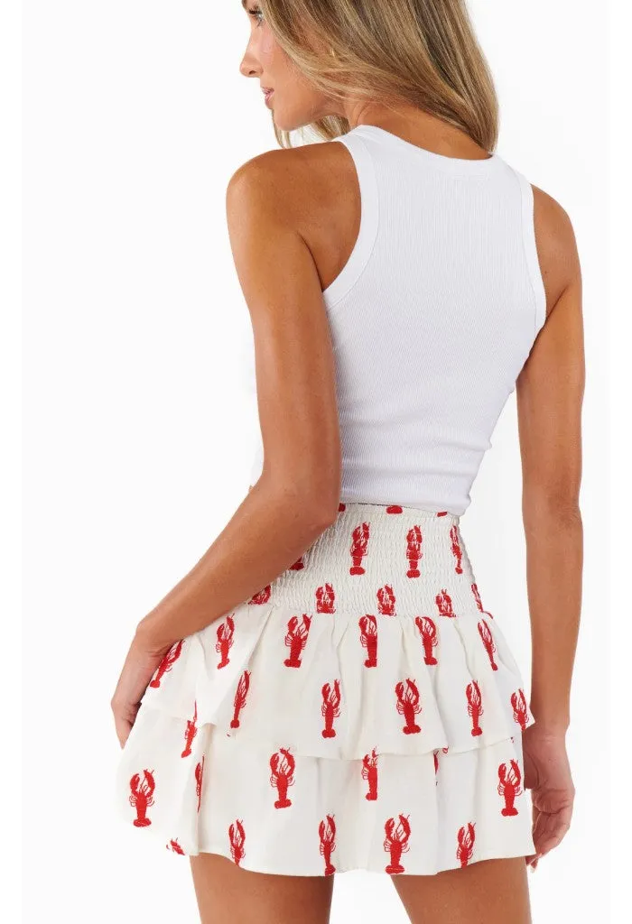 Ellie Skort-Lobster Embroidery