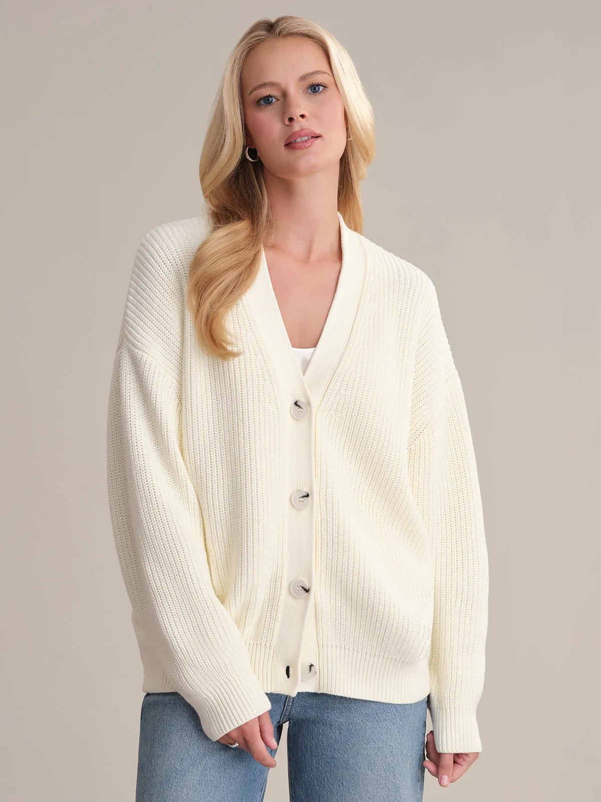Emilia: Cotton Cocoon Cardigan