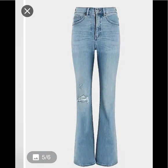 EXPRESS High Waisted Light Wash Supersoft Bootcut Jeans NWT