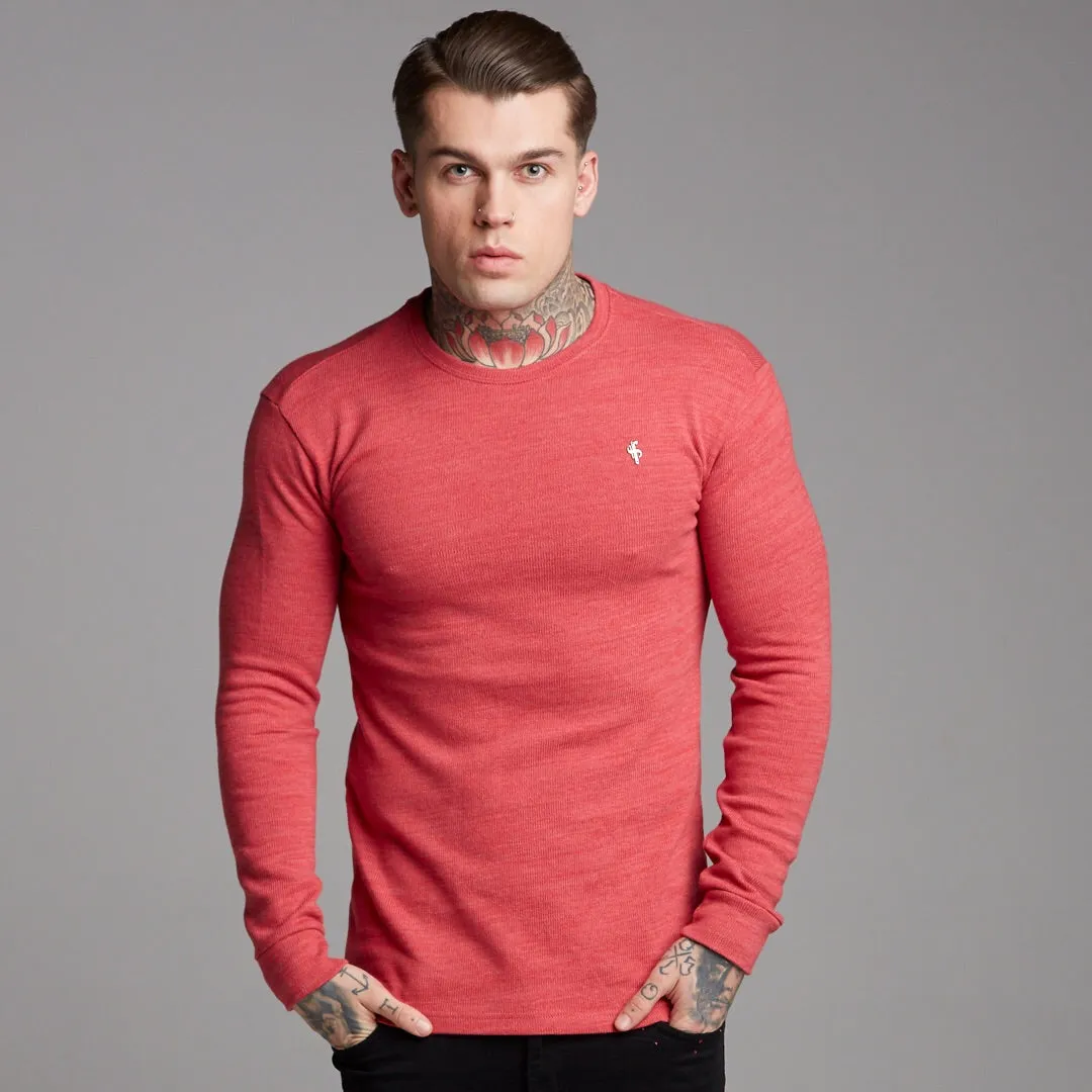Father Sons Classic Red Marl Super Slim Jumper - FSH231
