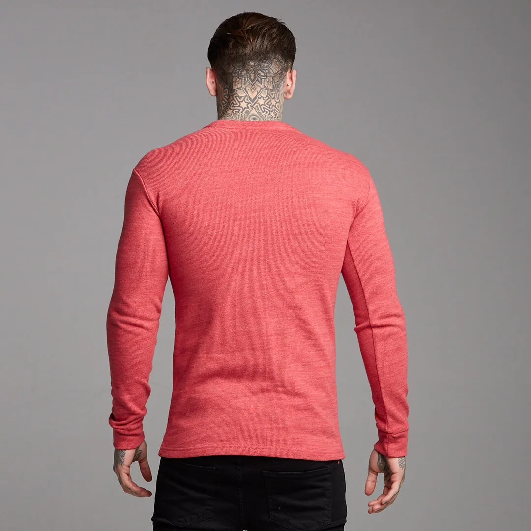 Father Sons Classic Red Marl Super Slim Jumper - FSH231