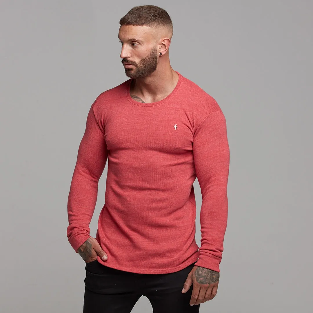 Father Sons Classic Red Marl Super Slim Jumper - FSH231