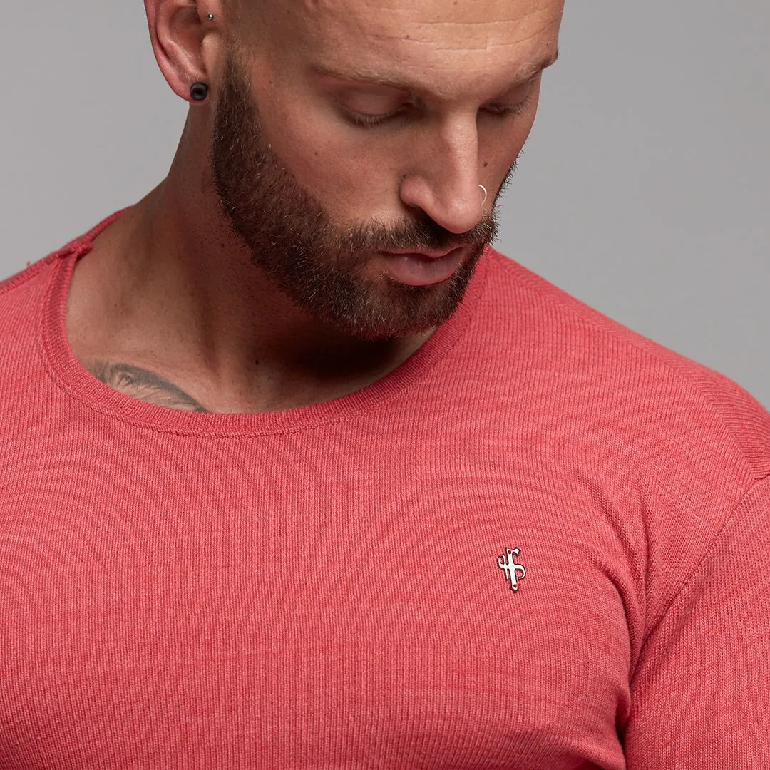 Father Sons Classic Red Marl Super Slim Jumper - FSH231
