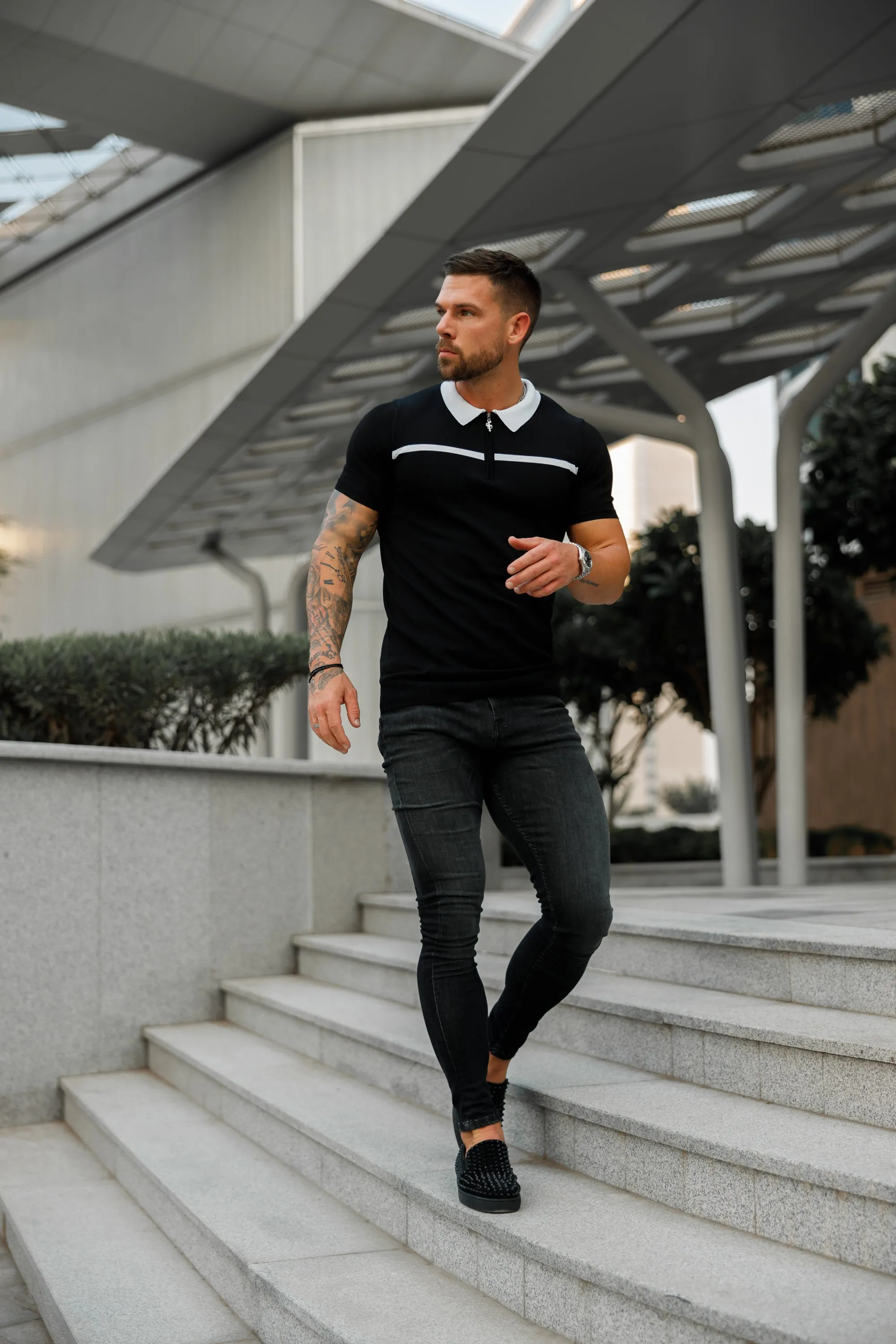 Father Sons Ultra Stretch Black Slim Jeans - FSJEAN003