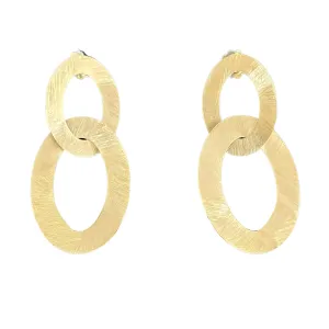 Federica Rossi earrings in gold laminate bronze plate with 2 oval fr.or.23