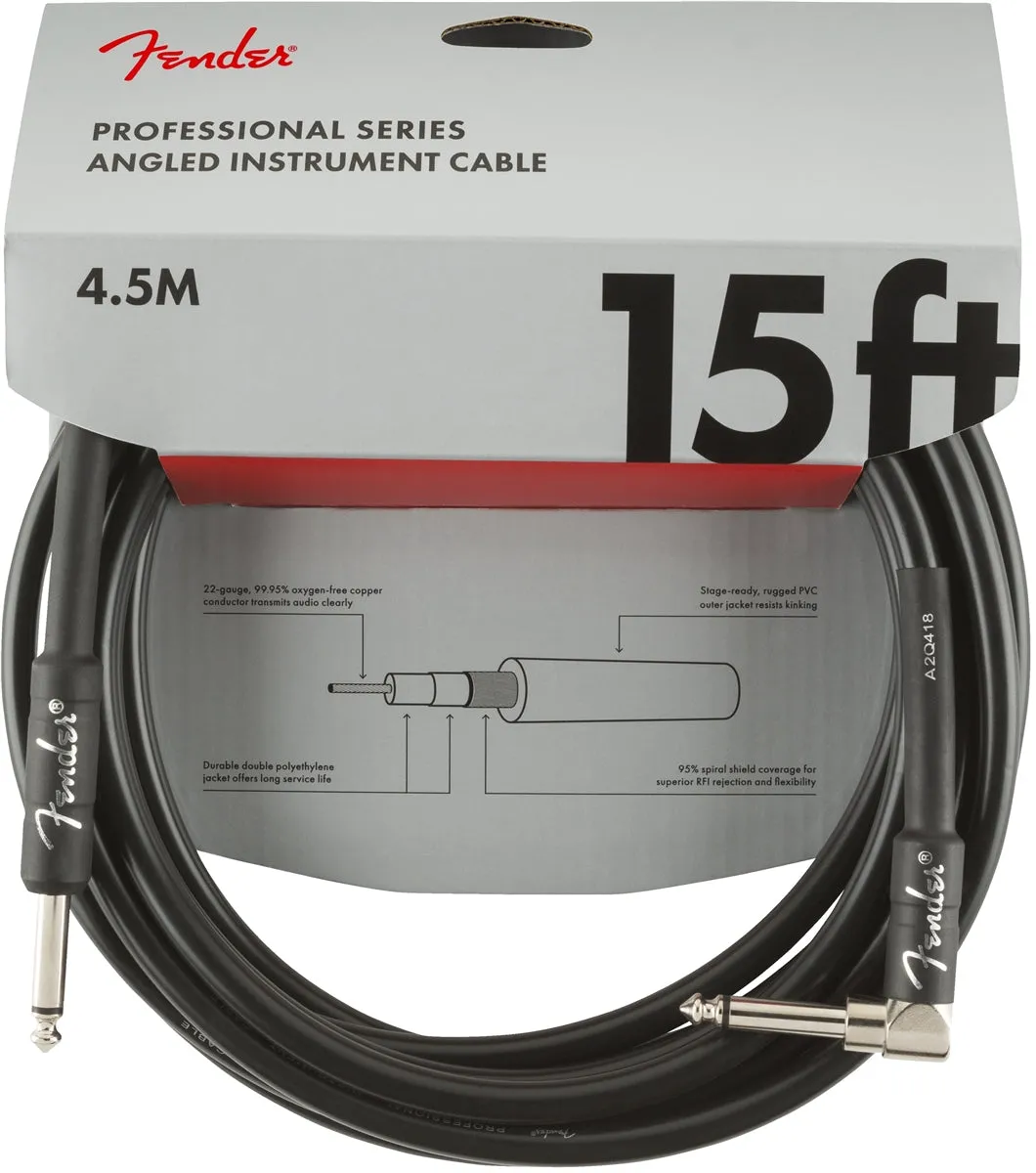 Fender PROFESSIONAL SERIES INSTRUMENT CABLE - 15ft