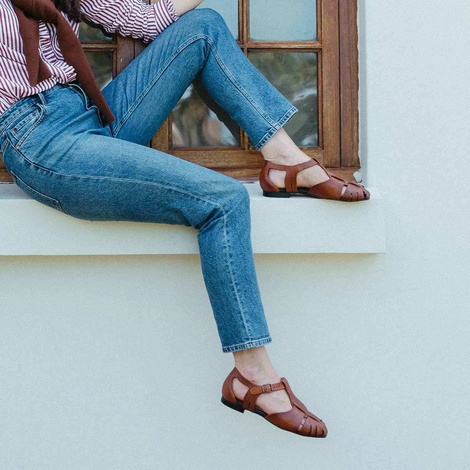 Fisherman Sandal in Chestnut - 12674