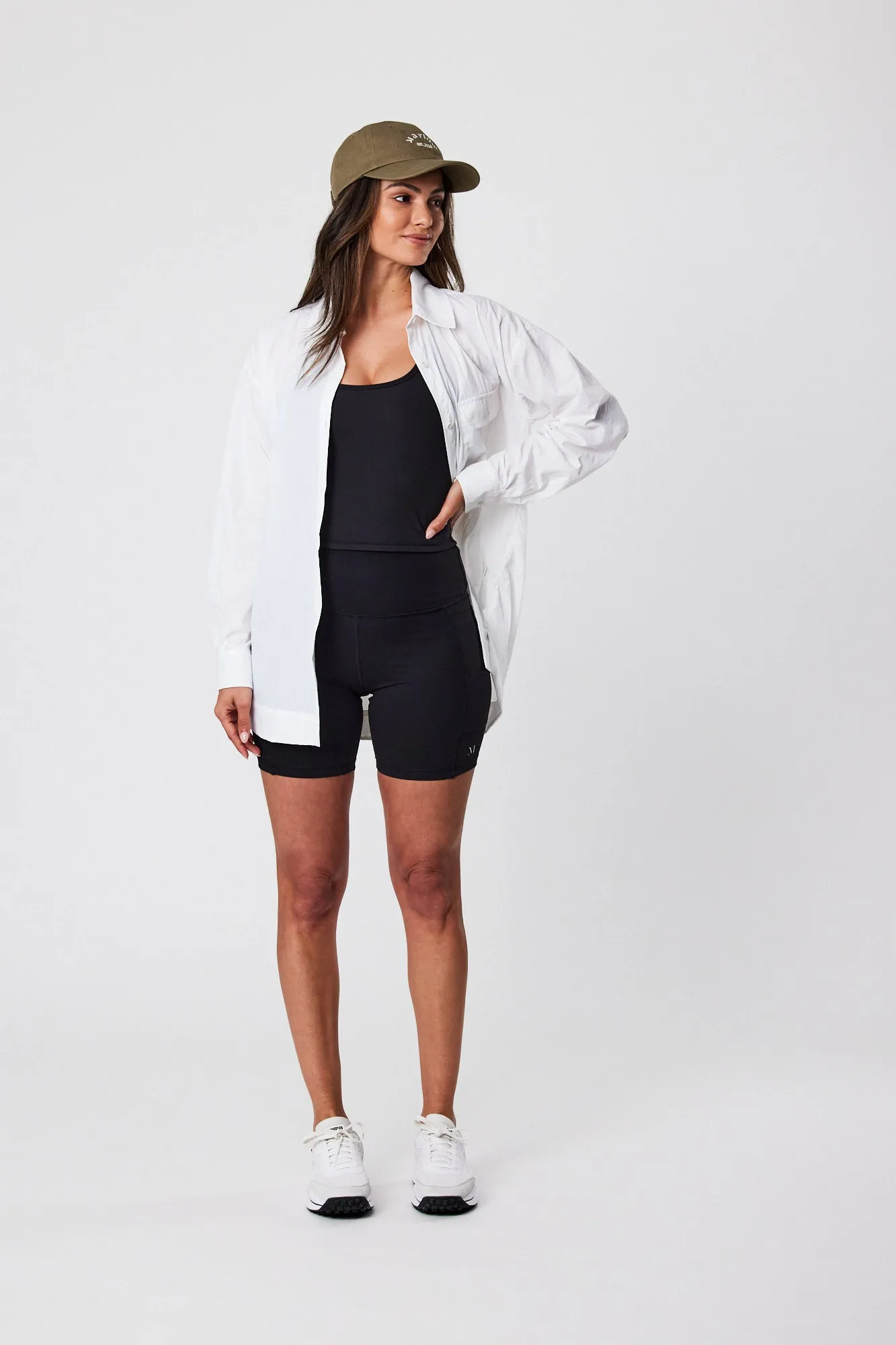 Fluid Windbreaker Shirt - White