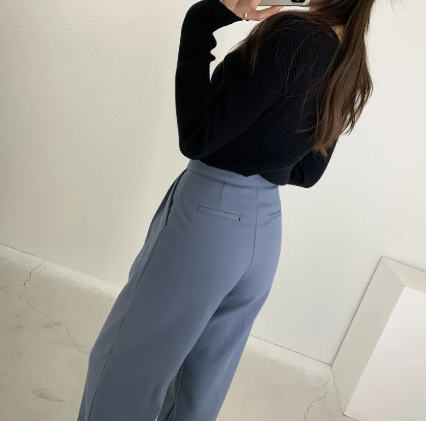 French Off-Shoulder Lace-Up Knit Sweater