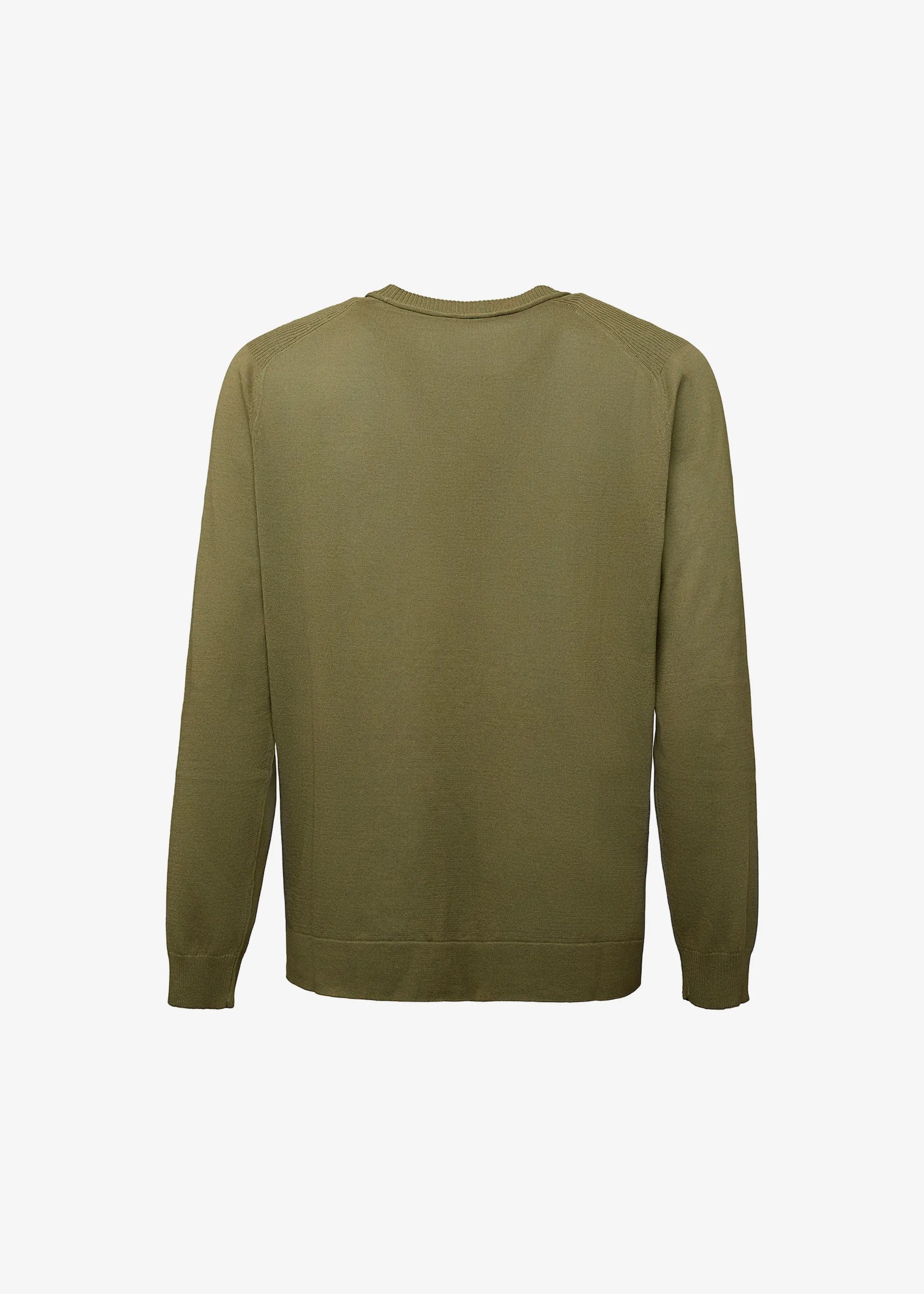 FrescoFine Sweater with Ribbed Neck Green