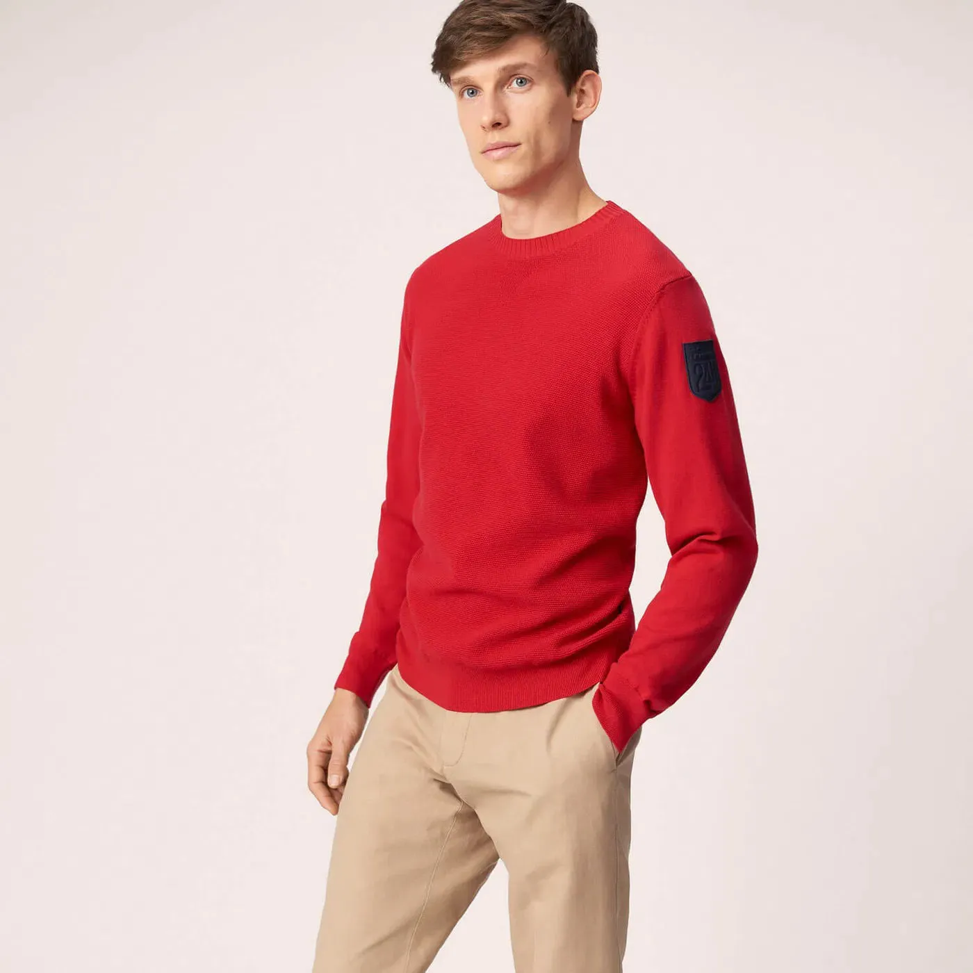 GANT Men's Red LeMans Crew Sweater 8030021 Size Medium