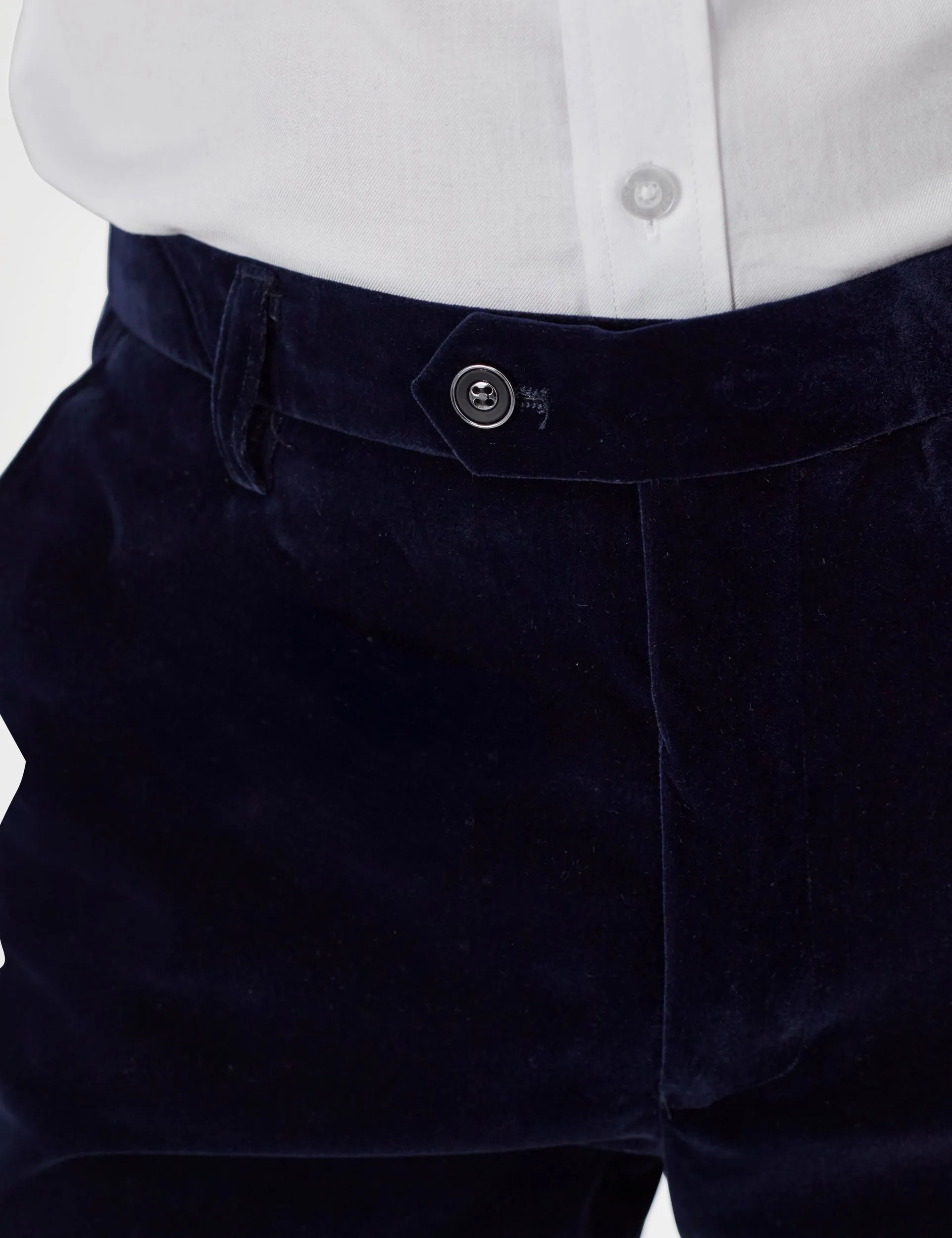 GARY - NAVY BLUE VELVET TROUSER
