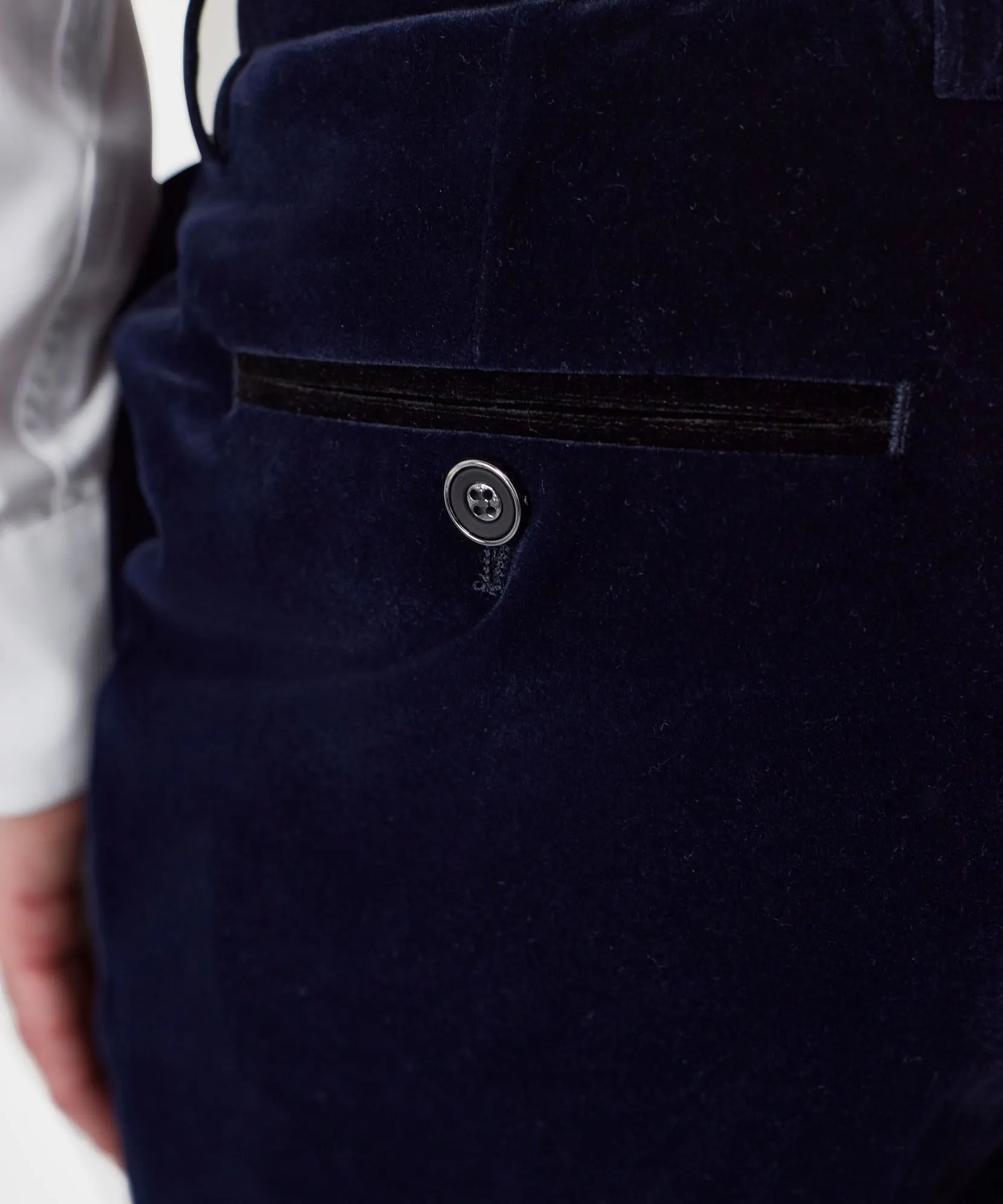 GARY - NAVY BLUE VELVET TROUSER