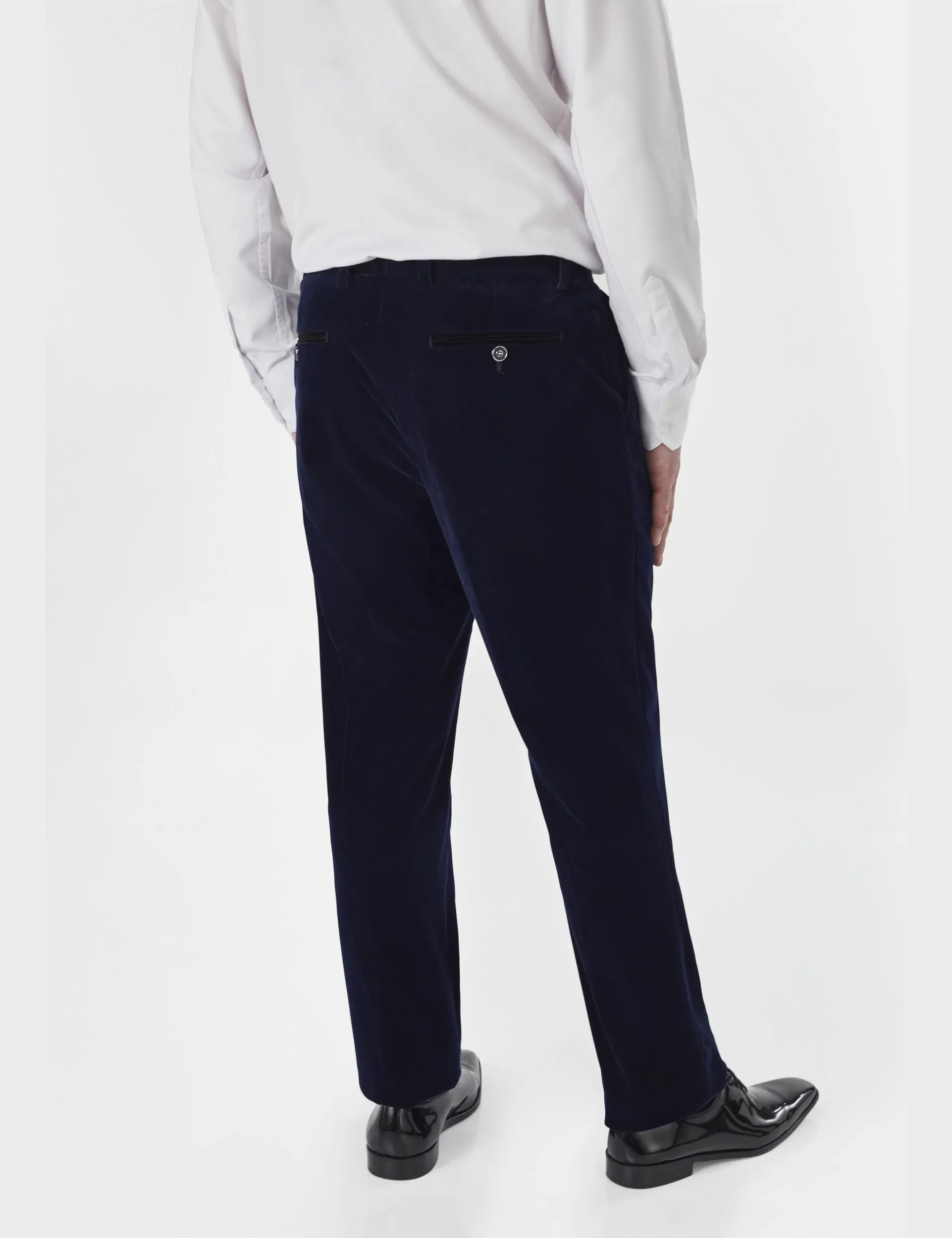 GARY - NAVY BLUE VELVET TROUSER