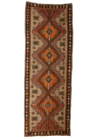 'Gemma' Vintage Kilim Rug - 4'10.5" x 13'9"