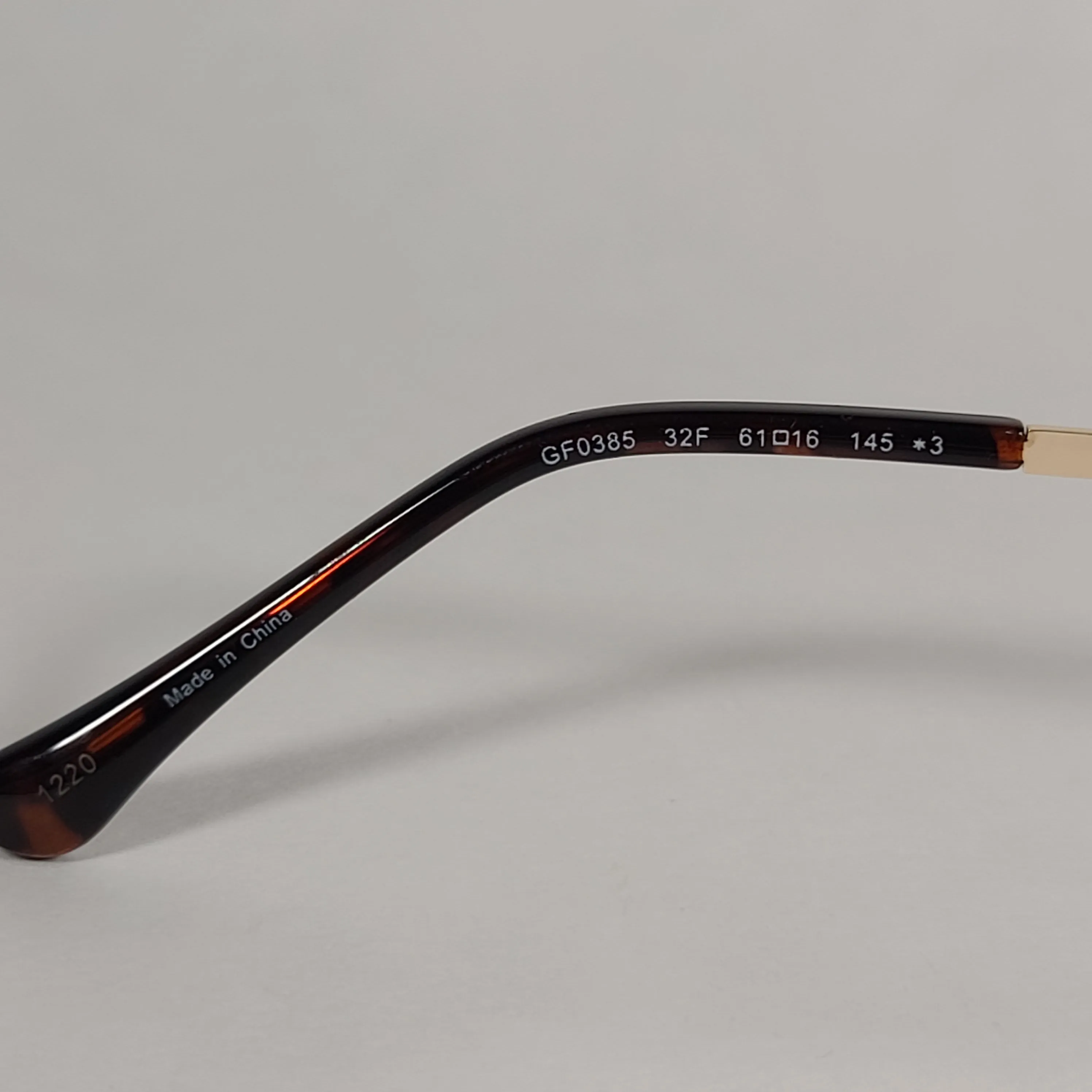 Guess Oversized Round Butterfly Sunglasses Gold Tone Metal Frame Brown Gradient Lens GF0385 32F