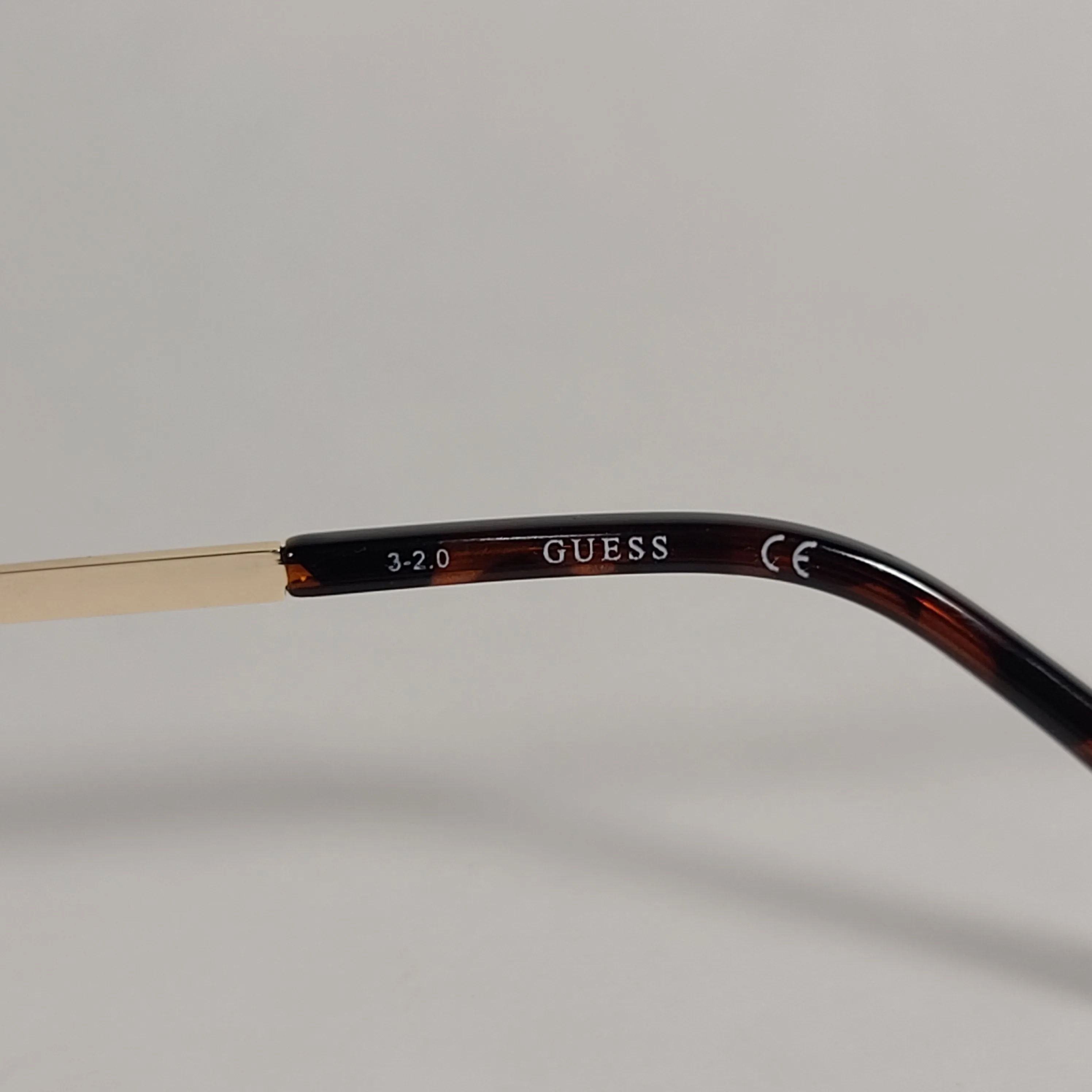 Guess Oversized Round Butterfly Sunglasses Gold Tone Metal Frame Brown Gradient Lens GF0385 32F