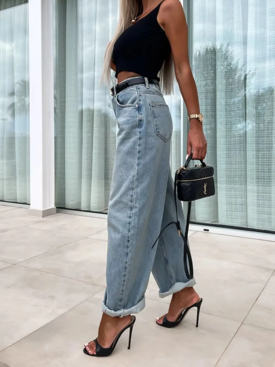 Hazel Blues® |  High Waist Wide Leg Jeans