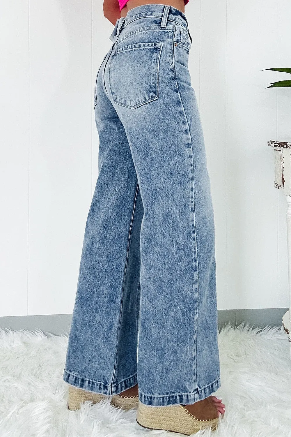 Hazel Blues® |  High Waist Wide Leg Jeans