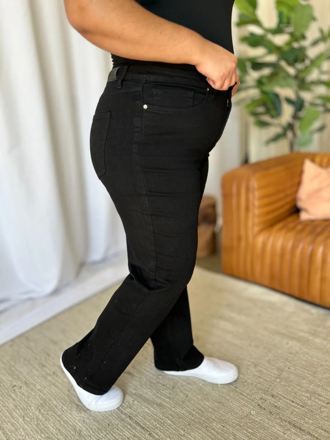 Hazel Blues® |  RFM High Rise Straight Tummy Control Jeans