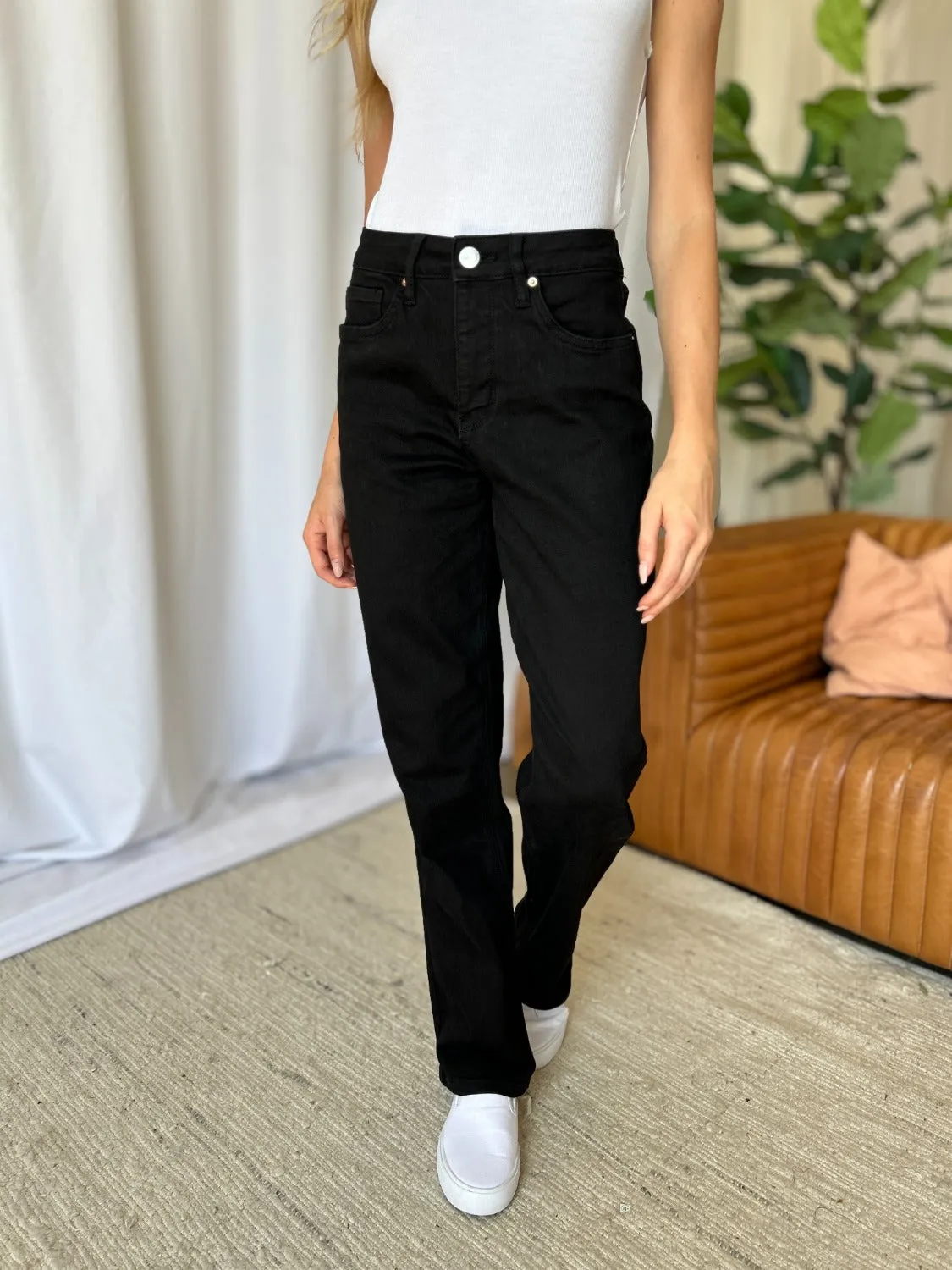 Hazel Blues® |  RFM High Rise Straight Tummy Control Jeans
