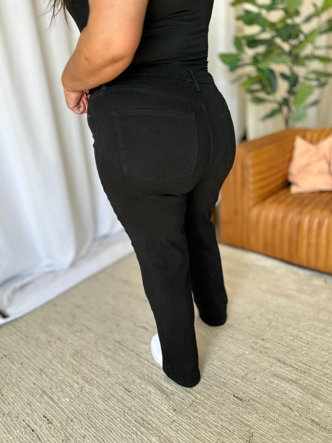Hazel Blues® |  RFM High Rise Straight Tummy Control Jeans