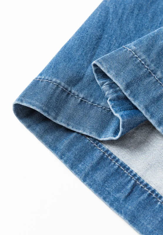Hazel Blues® |  Smocked Wide Leg Jeans