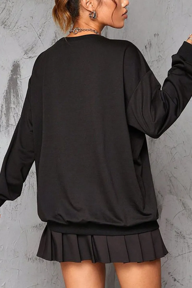 HTS1397 Rebel Soul Graphic Sweatshirt Top